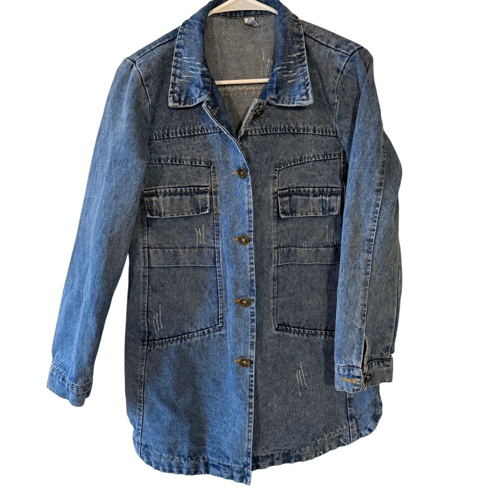 Other Denim Utility Jacket, est. M (no interior tag), EUC, button front
